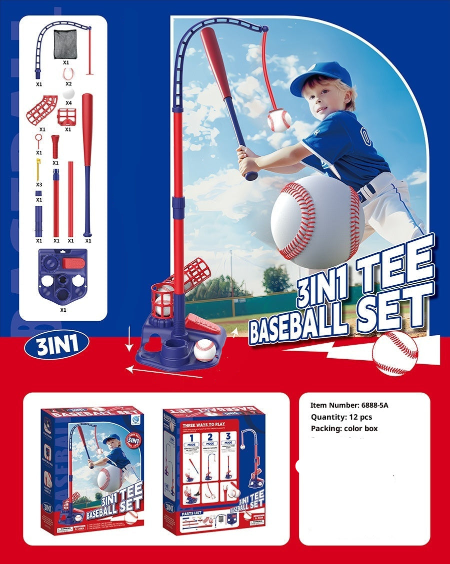Children's Pedal Baseball Launcher Training Set