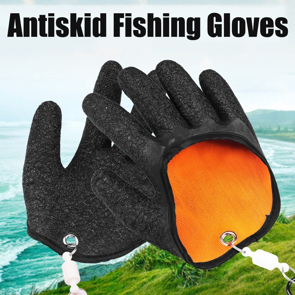 Professional Catch Fish Latex Hunting Gloves Left Right