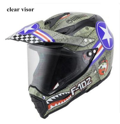 Dual Use Full Face Motorcycle Off Road Helmet Unisex Four Season