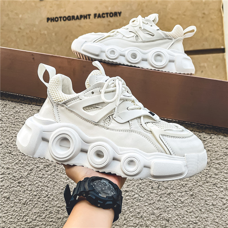 Men's Breathable Mesh Height Increasing Casual Sneakers