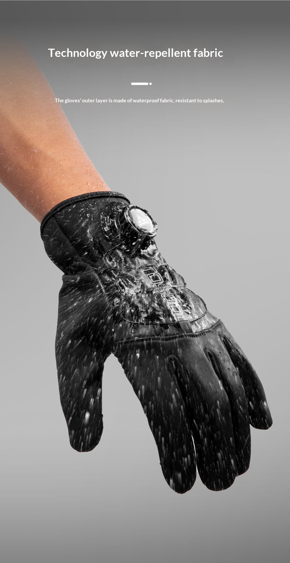 Warm Windproof Long Finger Cycling Gloves Mountain Electric Bike Riding