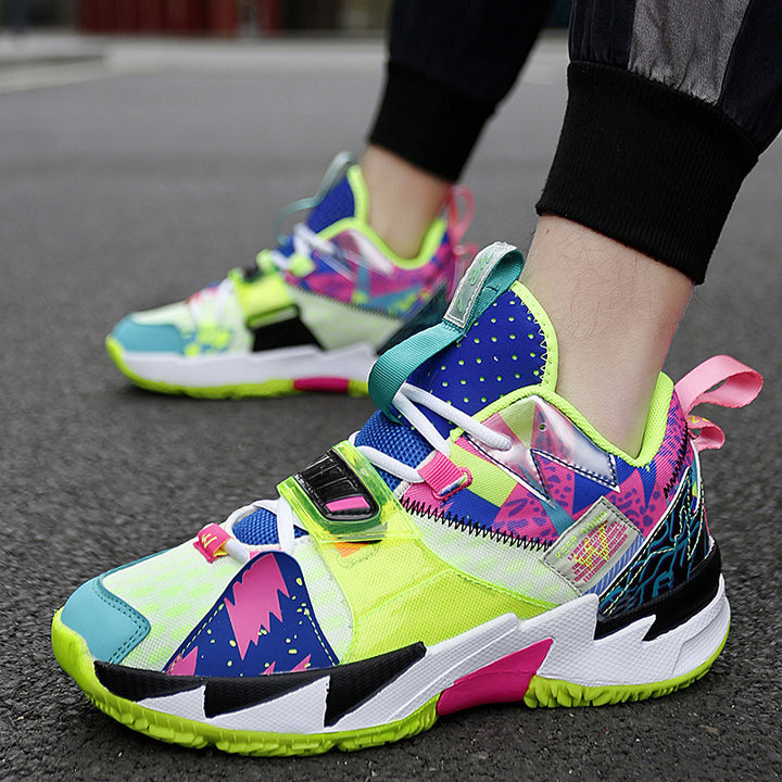 Autumn Flying Surface Woven Youth Basketball Shoes