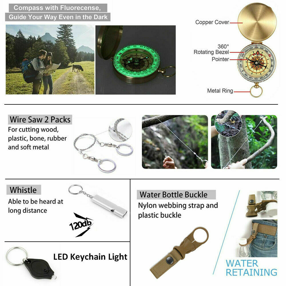 14-In-1 Outdoor Survival Camping Emergency Kit