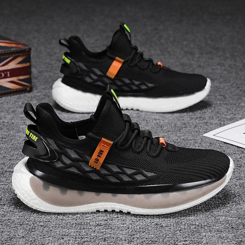 Men's Fly Woven Mesh Breathable Platform Sneakers
