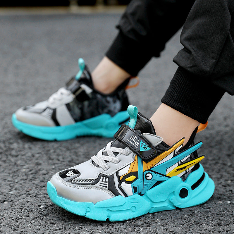 Kids Leather Velcro Casual Running Sneakers
