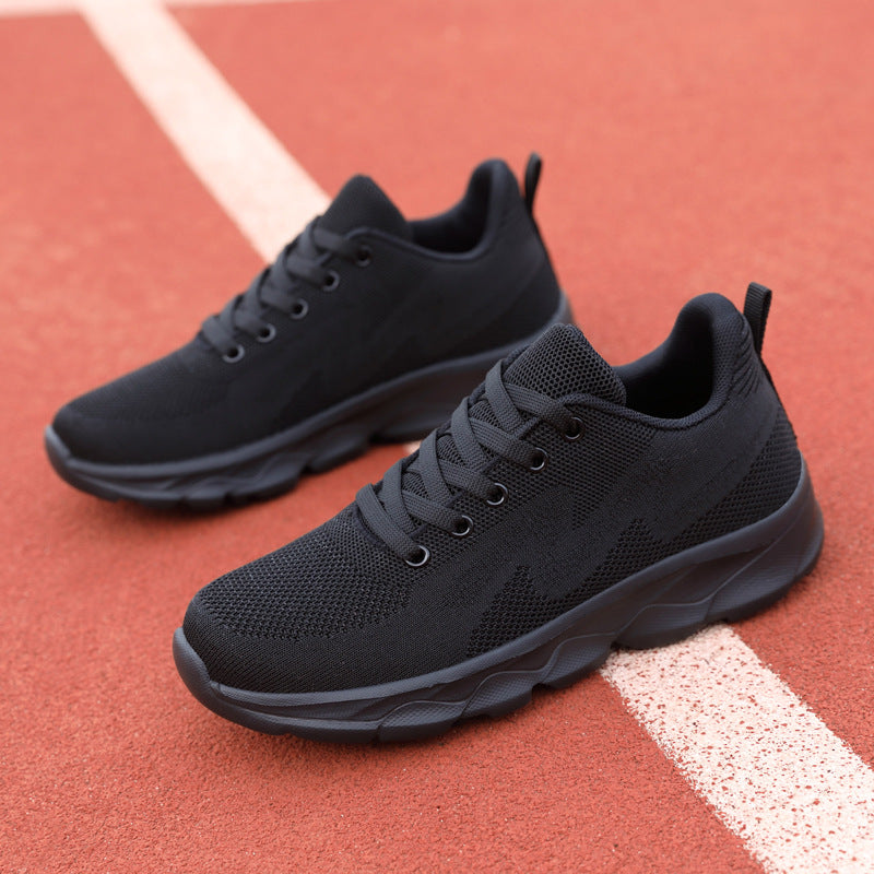 Women's Black Lightweight Mesh Casual Running Sneakers