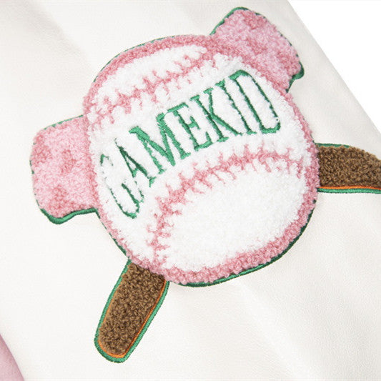 Vintage Towel Embroidered Cartoon Baseball Jersey