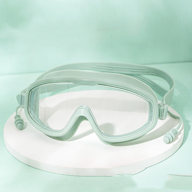 Large Frame Waterproof Anti Fog HD Swimming Goggles Unisex