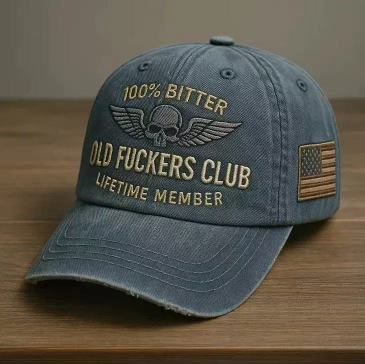 Vintage Cotton Embroidered Baseball Cap Old Guys Club Style