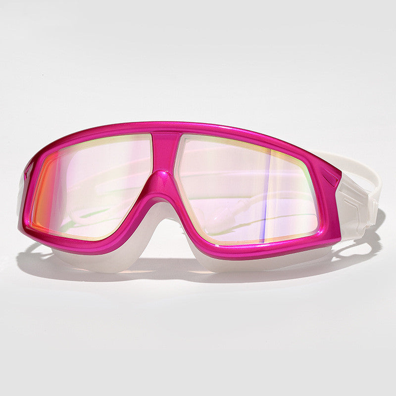 HD Waterproof Anti Fog Swimming Goggles Large View Box Lens