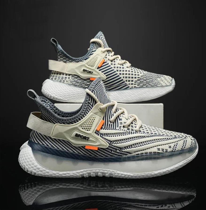 Men's Fly Woven Mesh Breathable Platform Sneakers