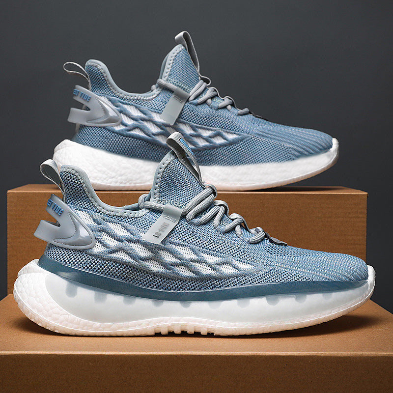 Men's Fly Woven Mesh Breathable Platform Sneakers