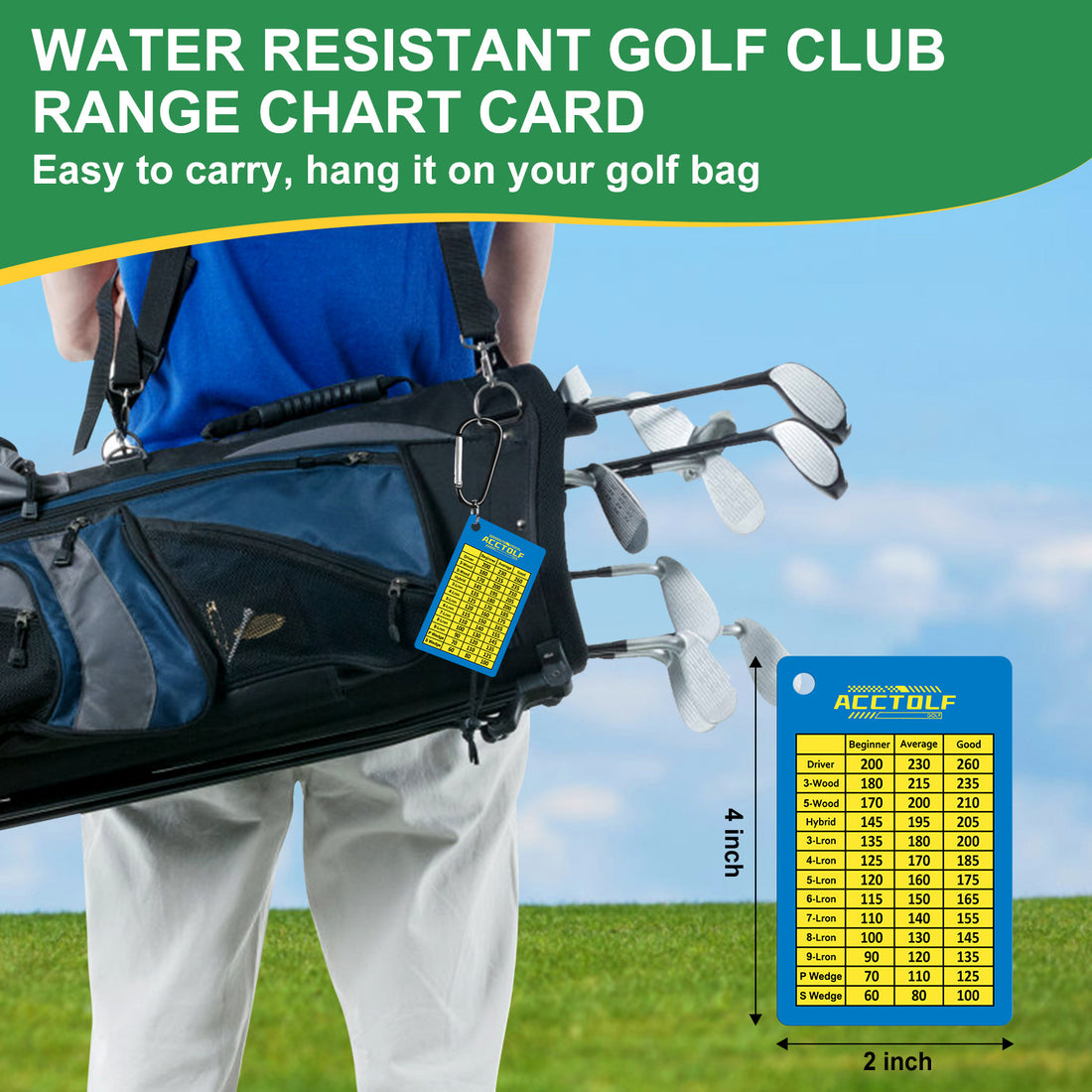 2PCs Golf Clubs Score Card Accessories