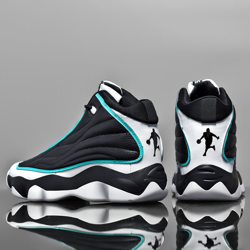 Fashion Thick Sole Wear-Resistant High-Top Basketball Shoes