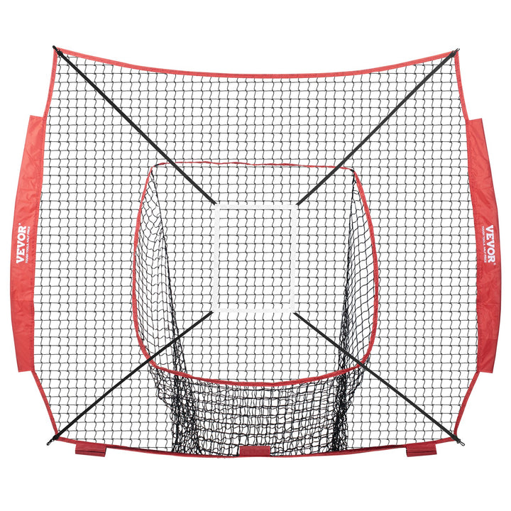 84 × 84 inches Baseball Softball Practice Net With Strike Zone, Portable Training Backstop (Net Only)