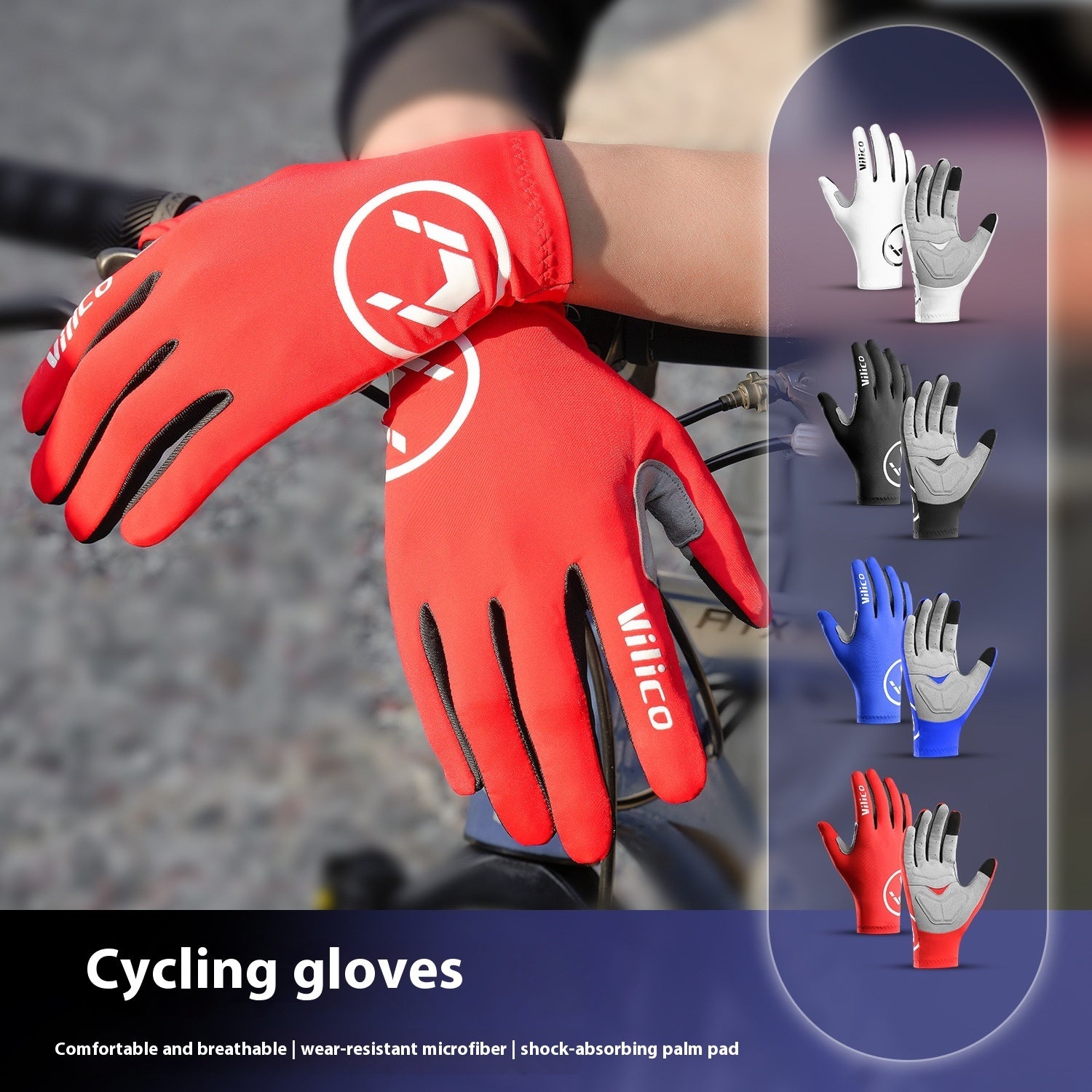 Spring Summer Outdoor Mountain Bike Riding Gloves Shock Absorbing