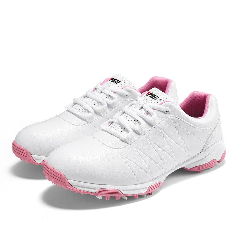 Women's Waterproof Golf Shoes Anti-Slip Spin Lace Sneakers