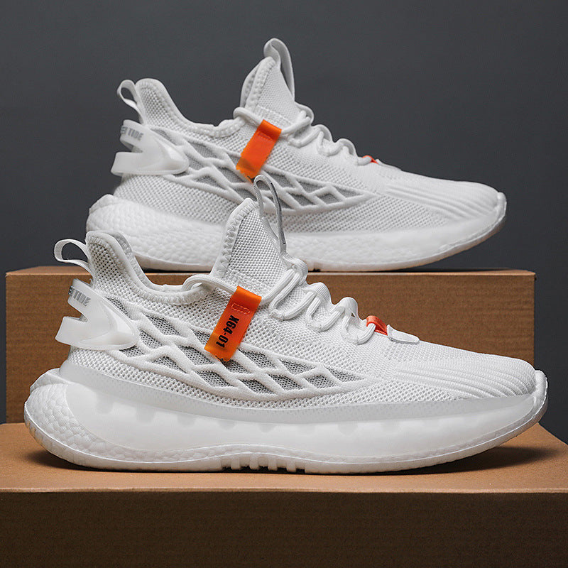 Men's Fly Woven Mesh Breathable Platform Sneakers