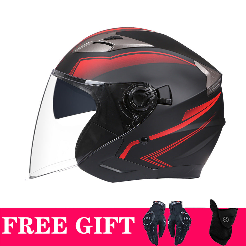 Motorcycle Helmet Double Lens Retro Riding Helmet