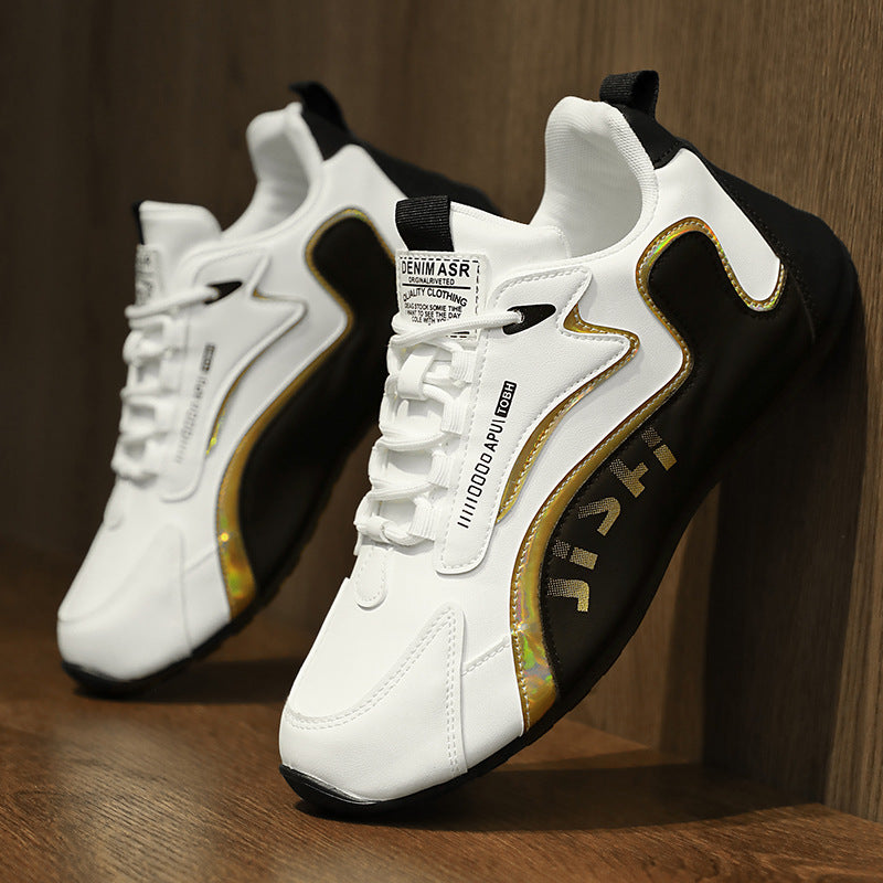 Men Colorblock Breathable Lace Up Low Top Sneakers For Running Walking