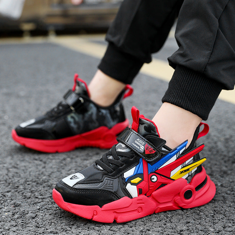 Kids Leather Velcro Casual Running Sneakers