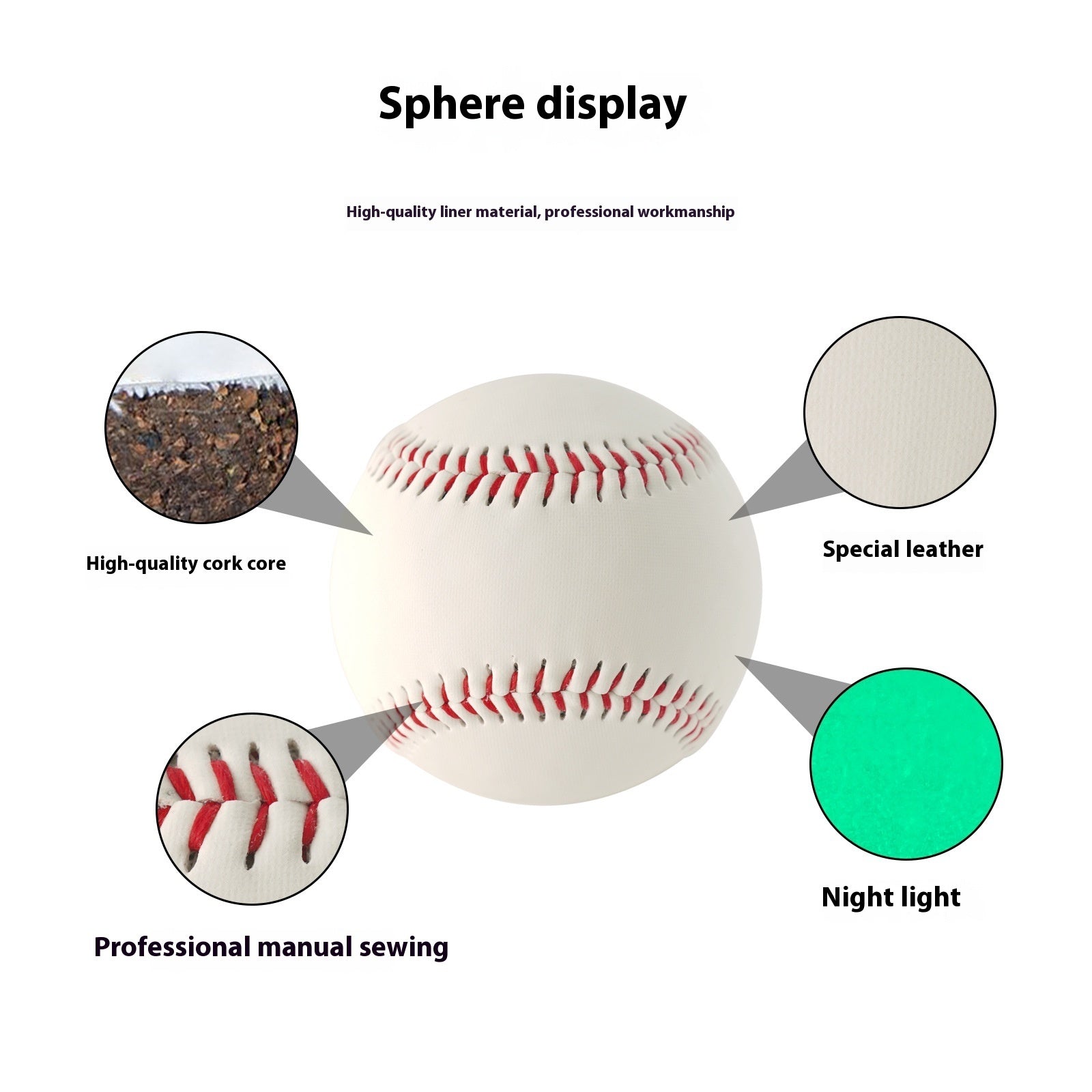 9inch Luminous Baseball Night Training
