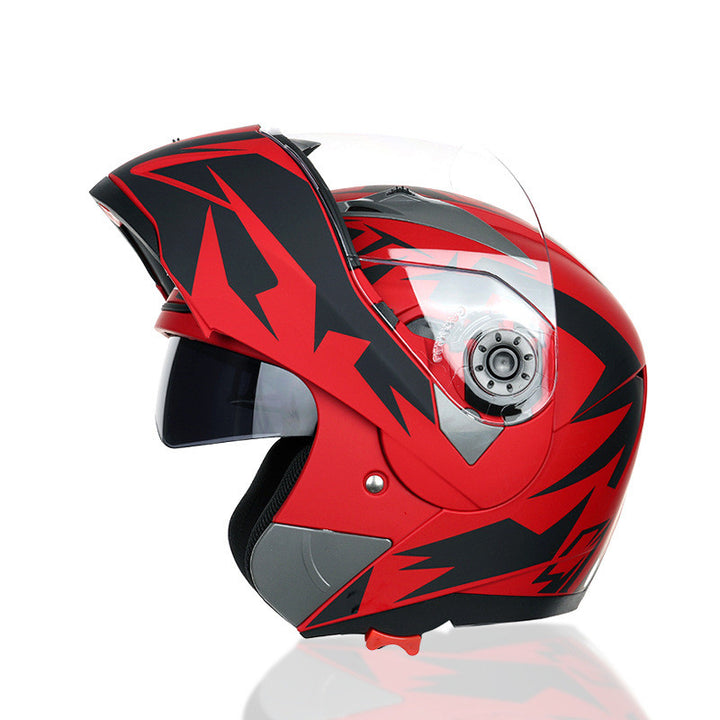 Motorcycle Half Helmet Anti Fog Dual Lens Full Face Helmet