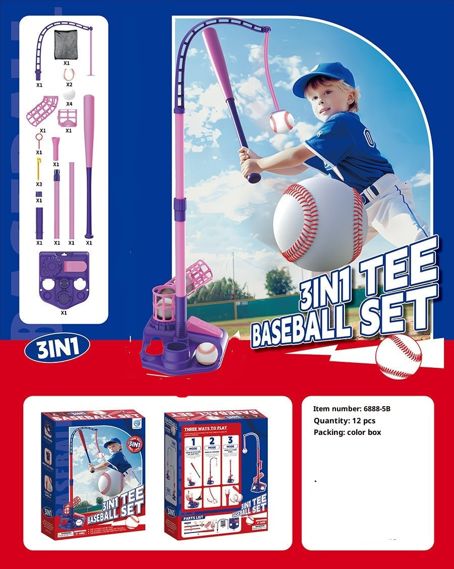Children's Pedal Baseball Launcher Training Set