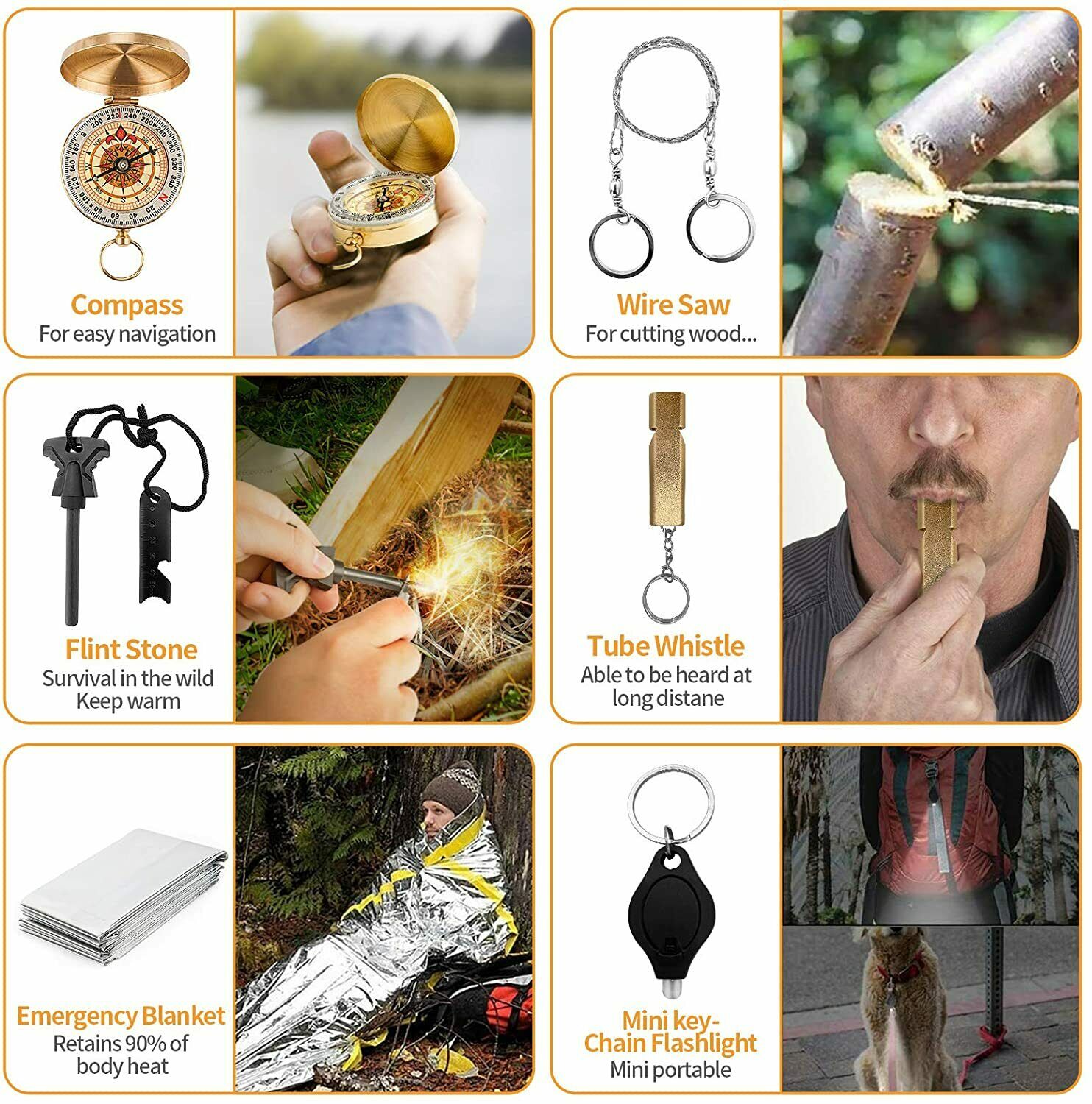 14-In-1 Outdoor Survival Camping Emergency Kit