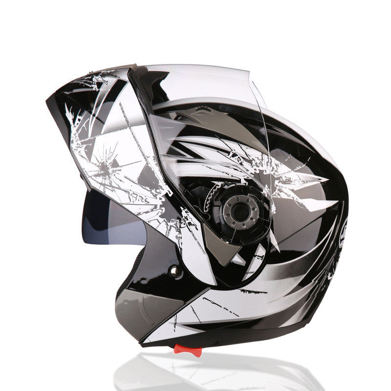 Motorcycle Half Helmet Anti Fog Dual Lens Full Face Helmet