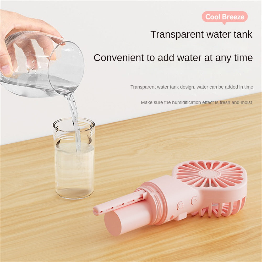 Portable USB Mist Fan Humidifying Cooling Fan