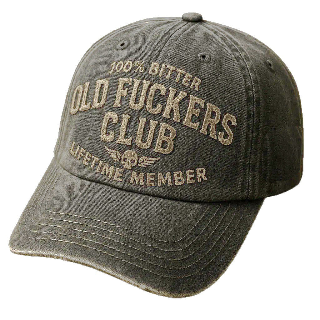 Vintage Cotton Embroidered Baseball Cap Old Guys Club Style