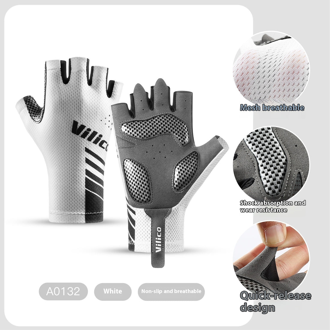 Spring Summer Outdoor Mountain Bike Riding Gloves Shock Absorbing