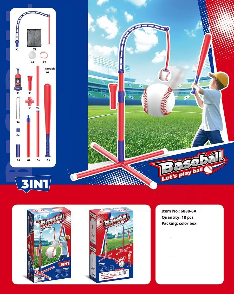 Children's Pedal Baseball Launcher Training Set