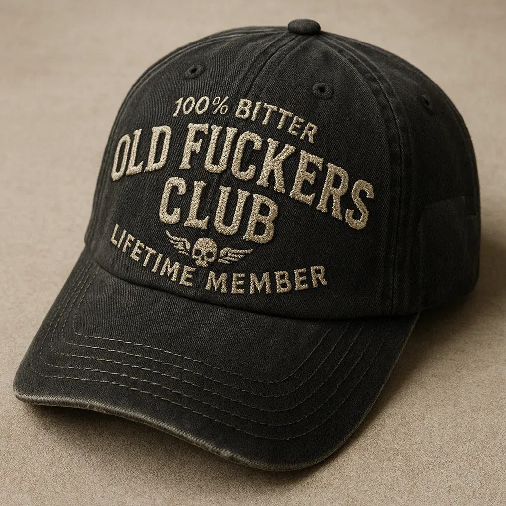 Vintage Cotton Embroidered Baseball Cap Old Guys Club Style