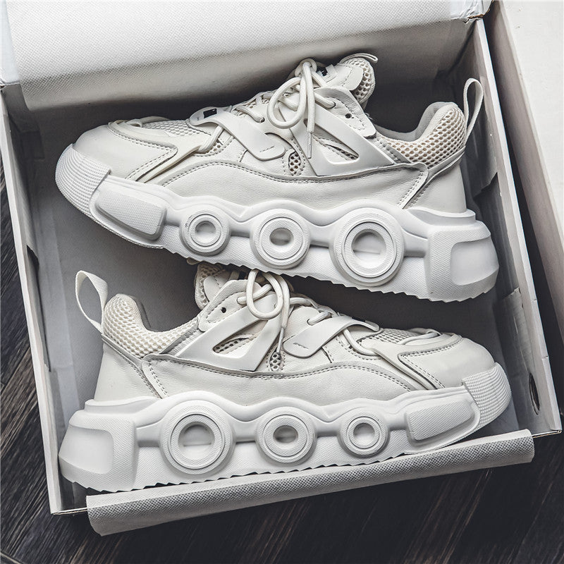 Men's Breathable Mesh Height Increasing Casual Sneakers
