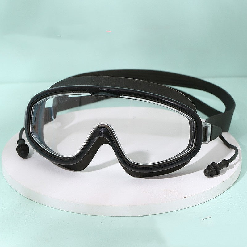 Large Frame Waterproof Anti Fog HD Swimming Goggles Unisex