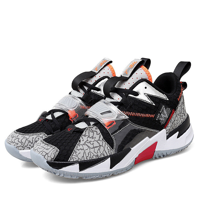 Autumn Flying Surface Woven Youth Basketball Shoes