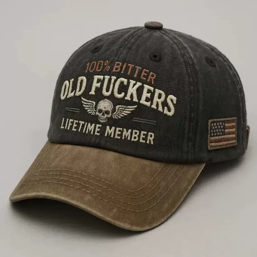 Vintage Cotton Embroidered Baseball Cap Old Guys Club Style