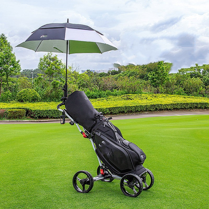 Foldable Four Wheel Golf Cart With Umbrella Rack